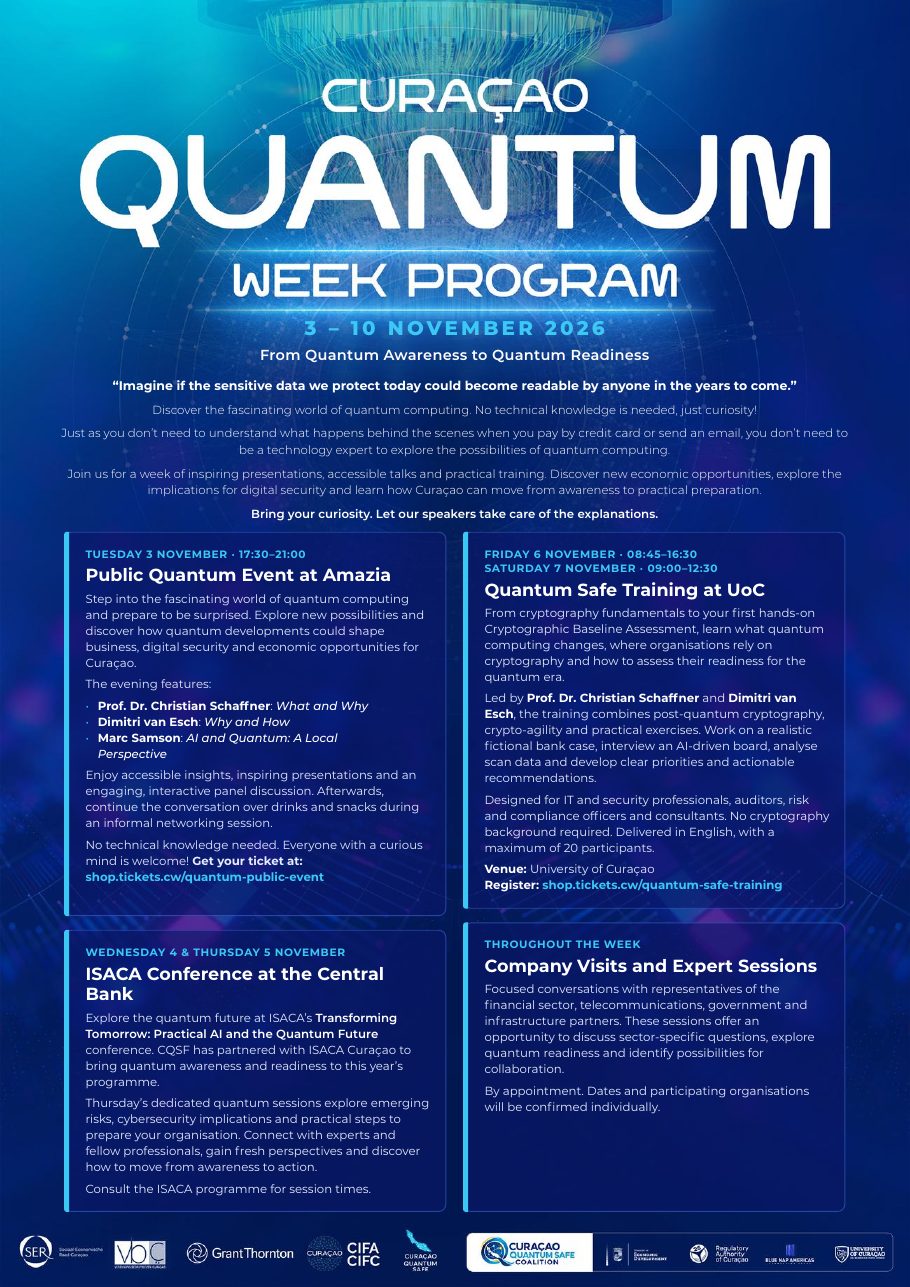 Cover of the Curaçao Quantum Week 2026 program